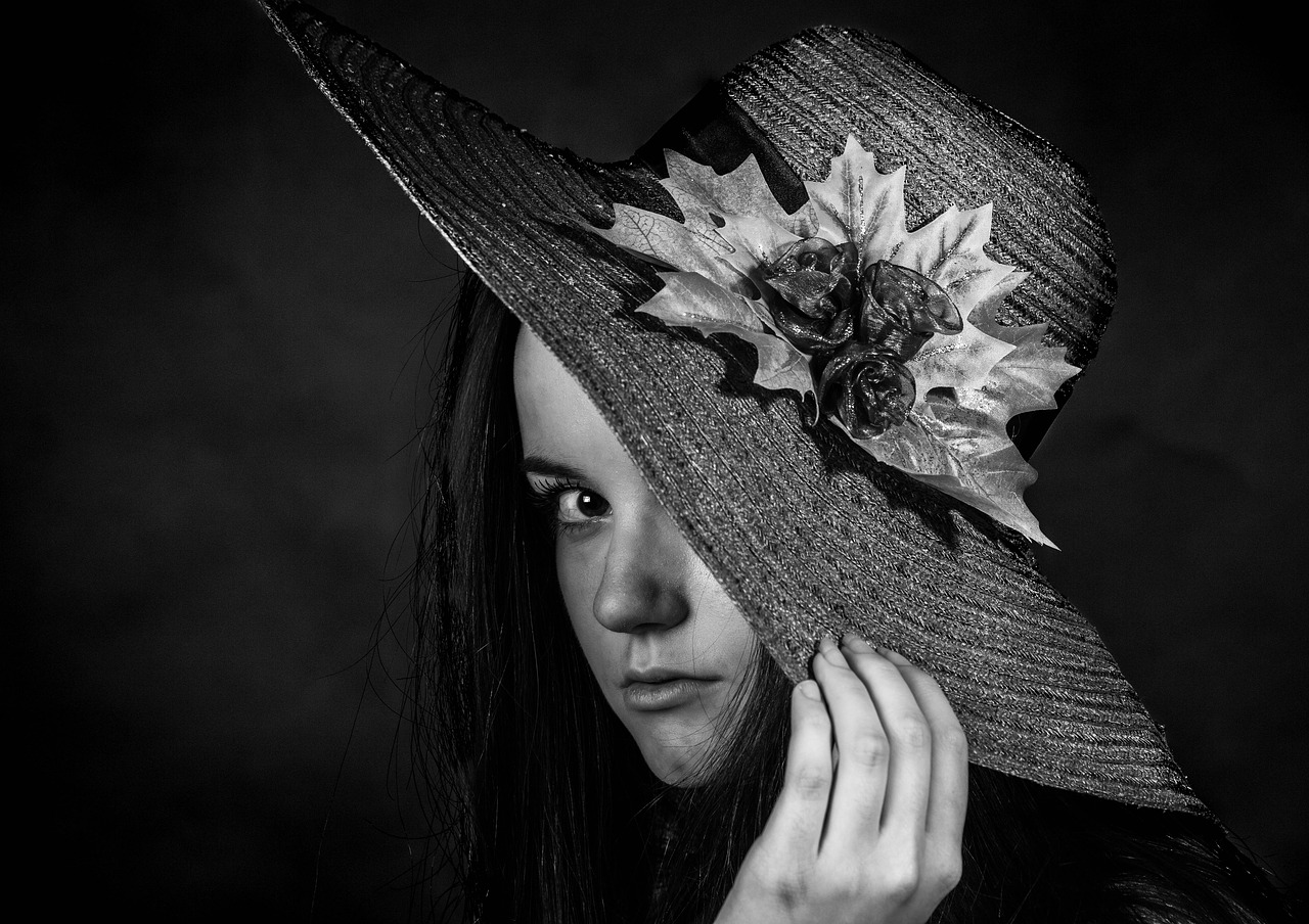 hat  black  white free photo