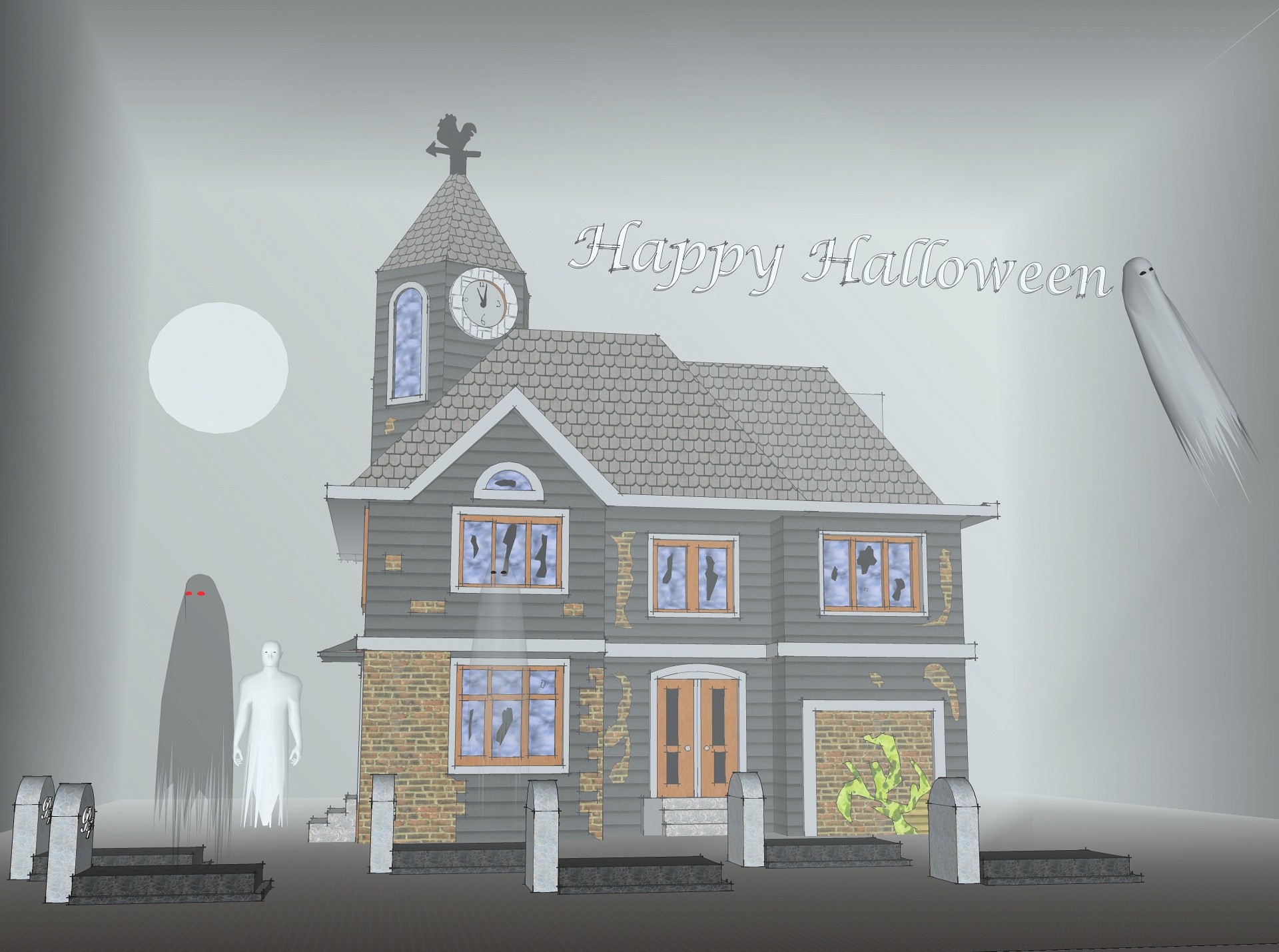 halloween haunted house free photo