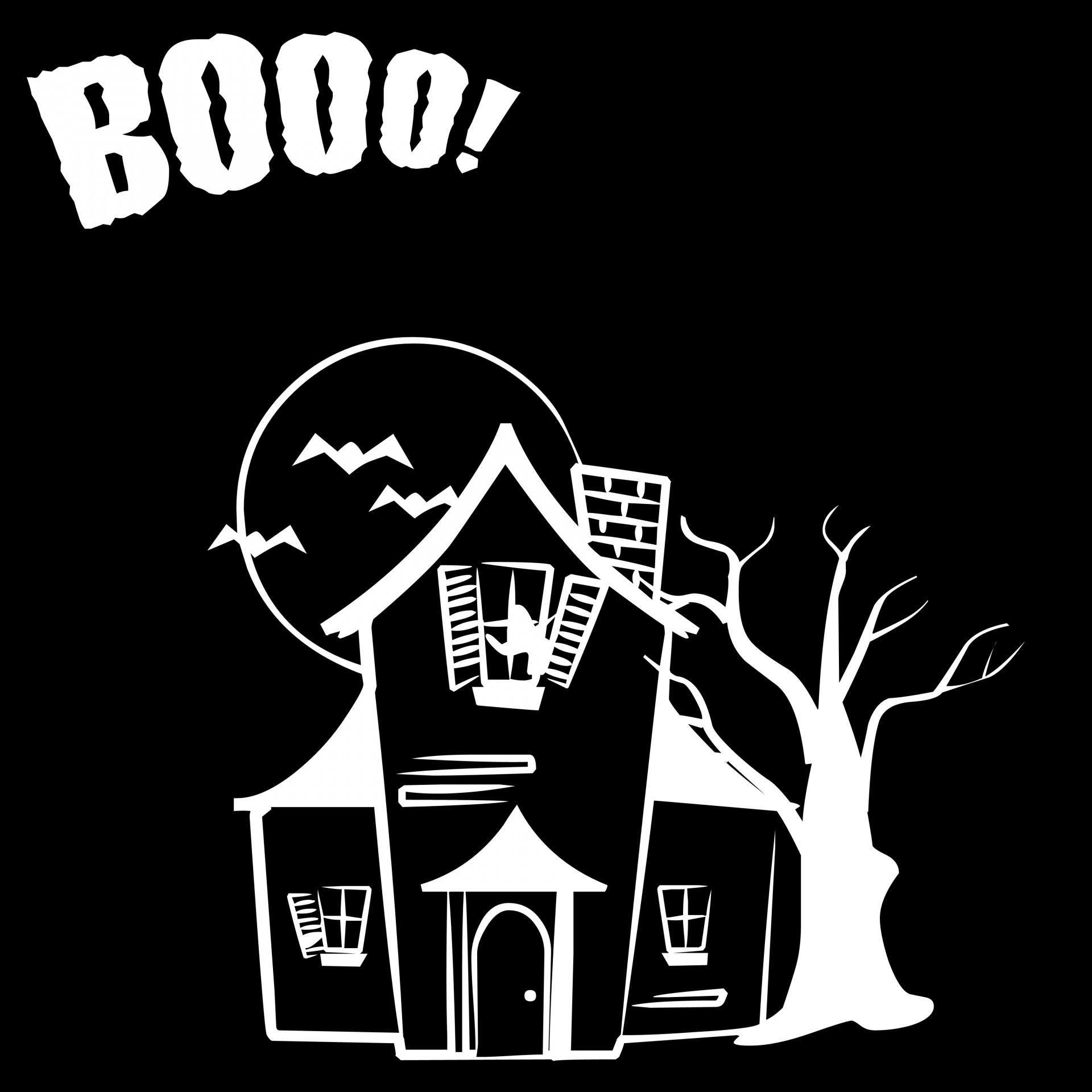 Free Haunted House Drawing Photos and Vectors