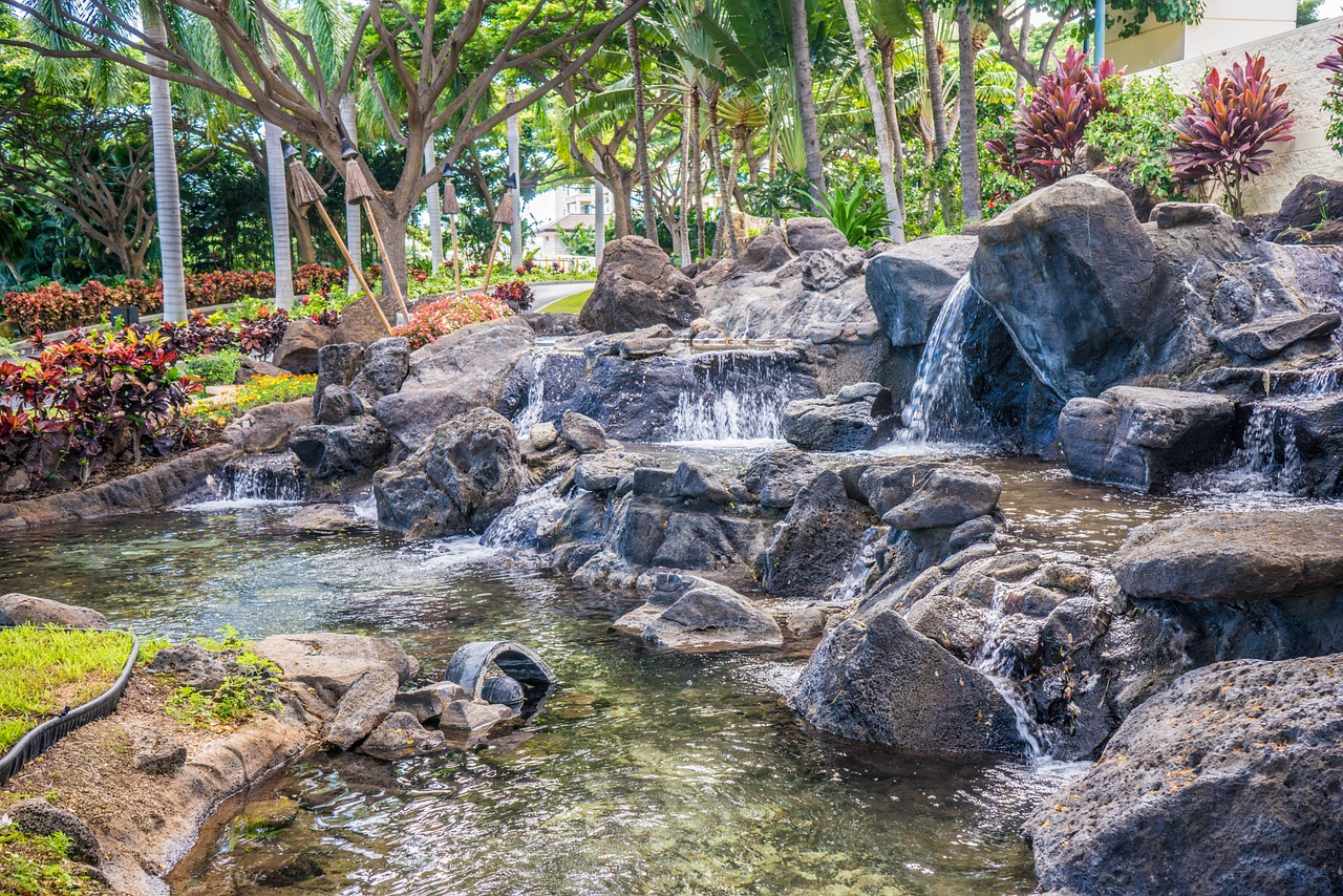 hawaii oahu waterfall free photo