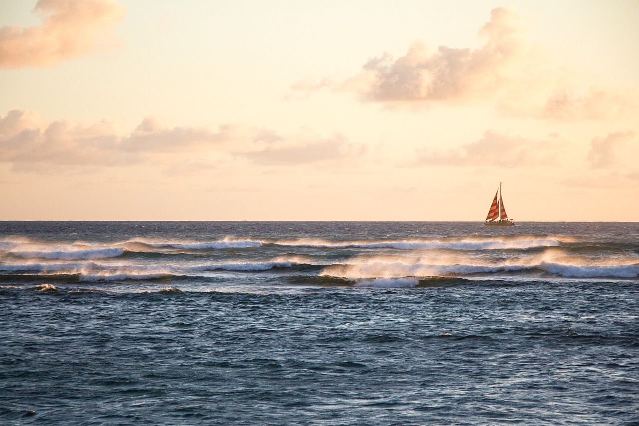 hawaii sailboat sailing free photo