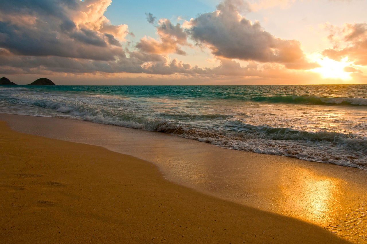 hawaii beach sunrise free photo