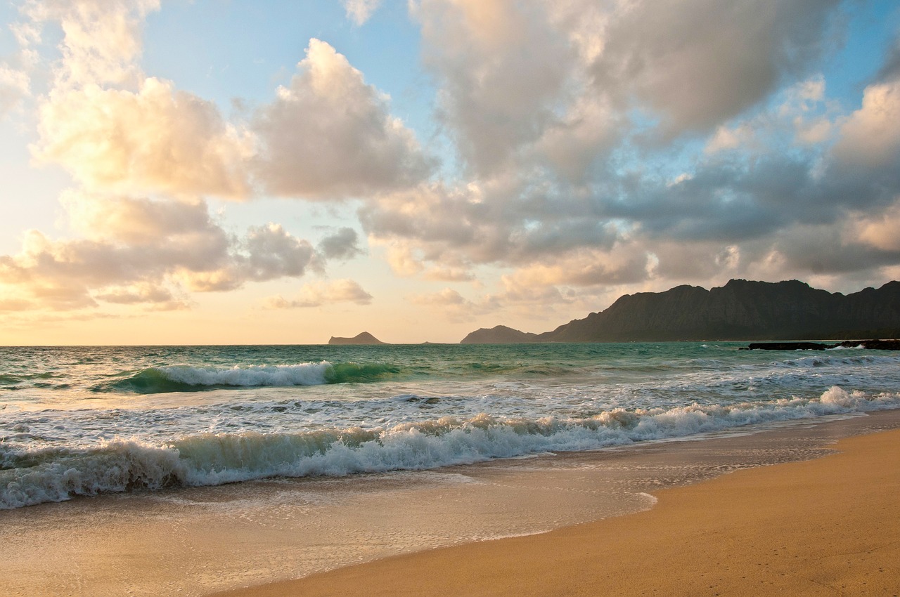 hawaii beach sunrise free photo