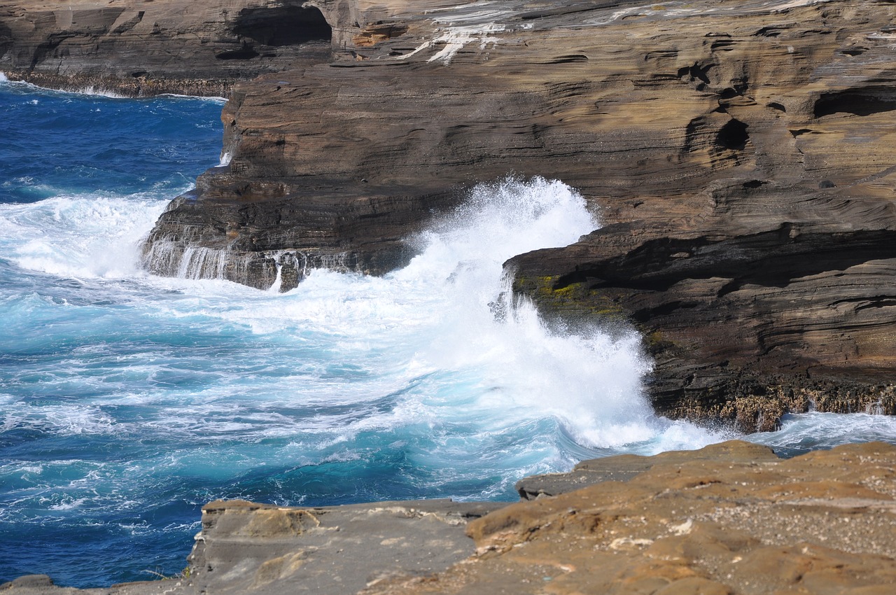 hawaii big island waves free photo