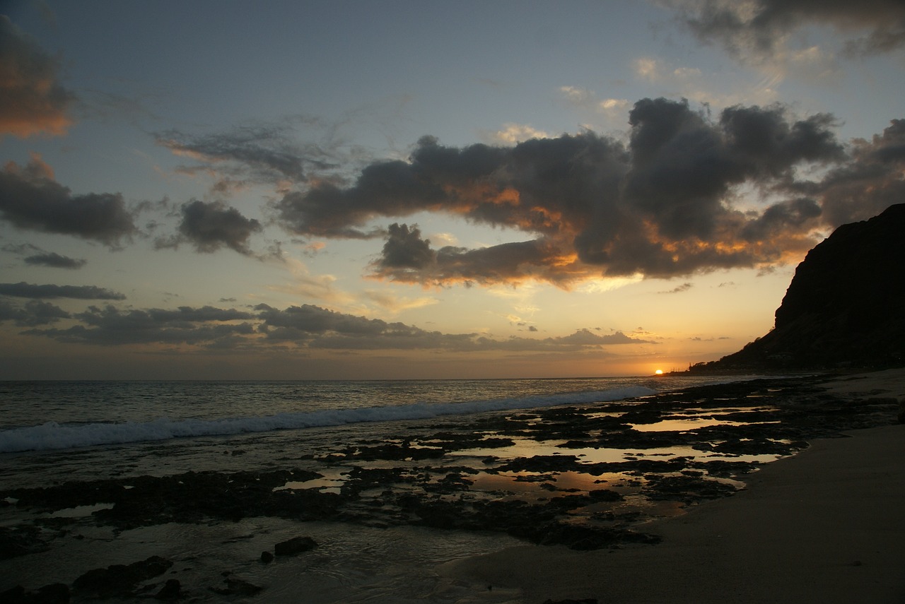 hawaii sunrise beach free photo