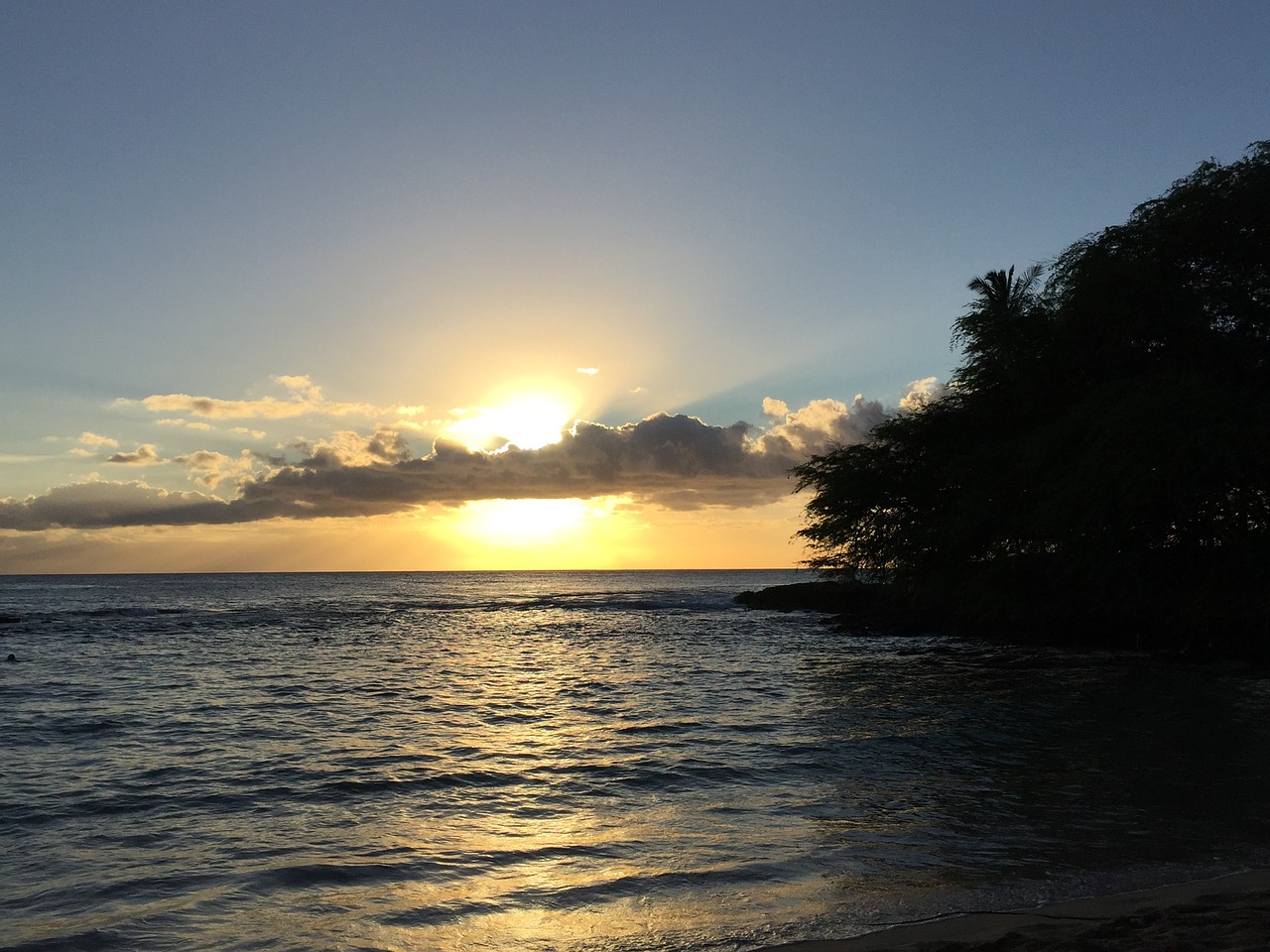 hawaii paridise cove sunset free photo