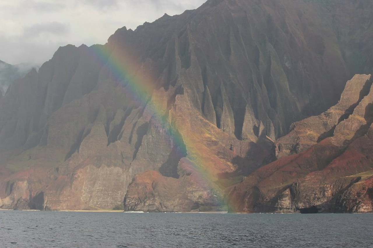 hawaii kauai rainbow free photo