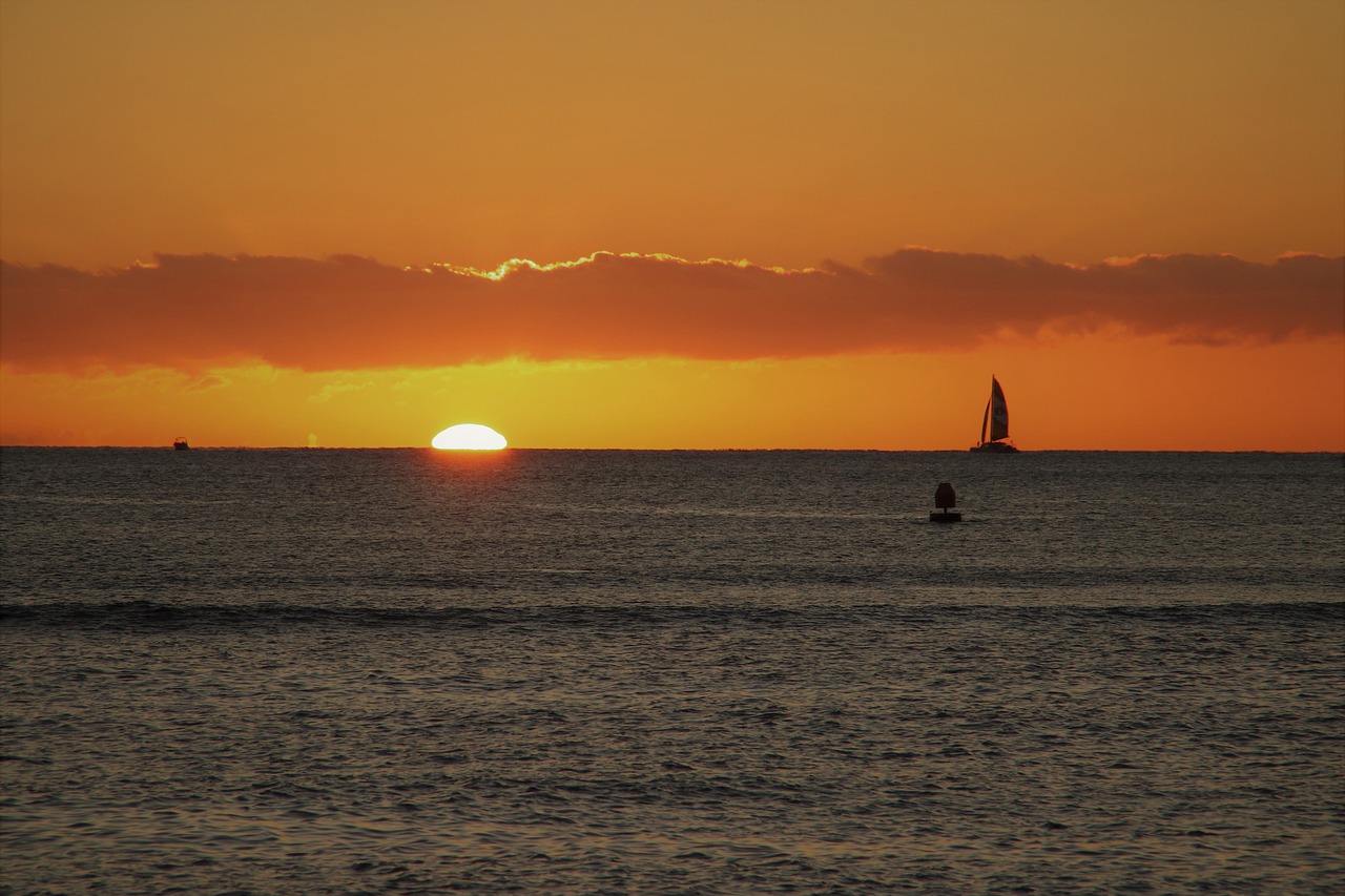 hawaii  beach  sunset free photo