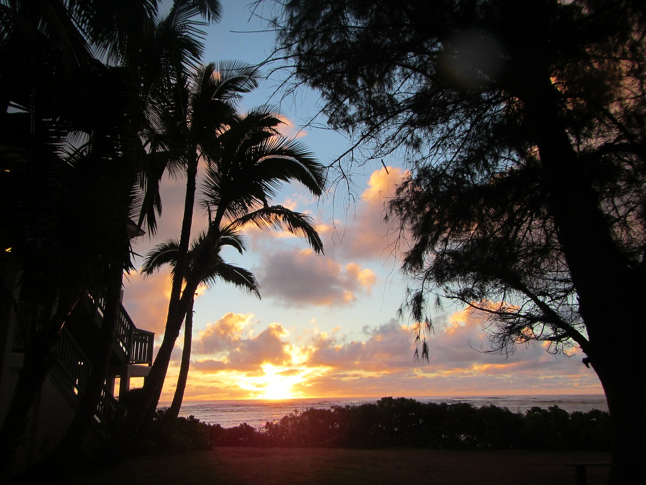 hawaii ocean sunrise free photo