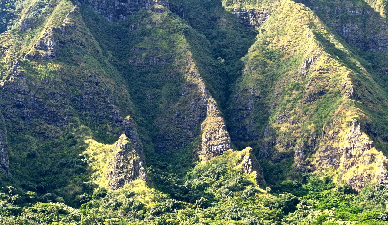 hawaii mountains nature free photo