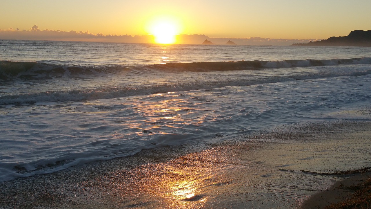 hawaii sunrise beach free photo
