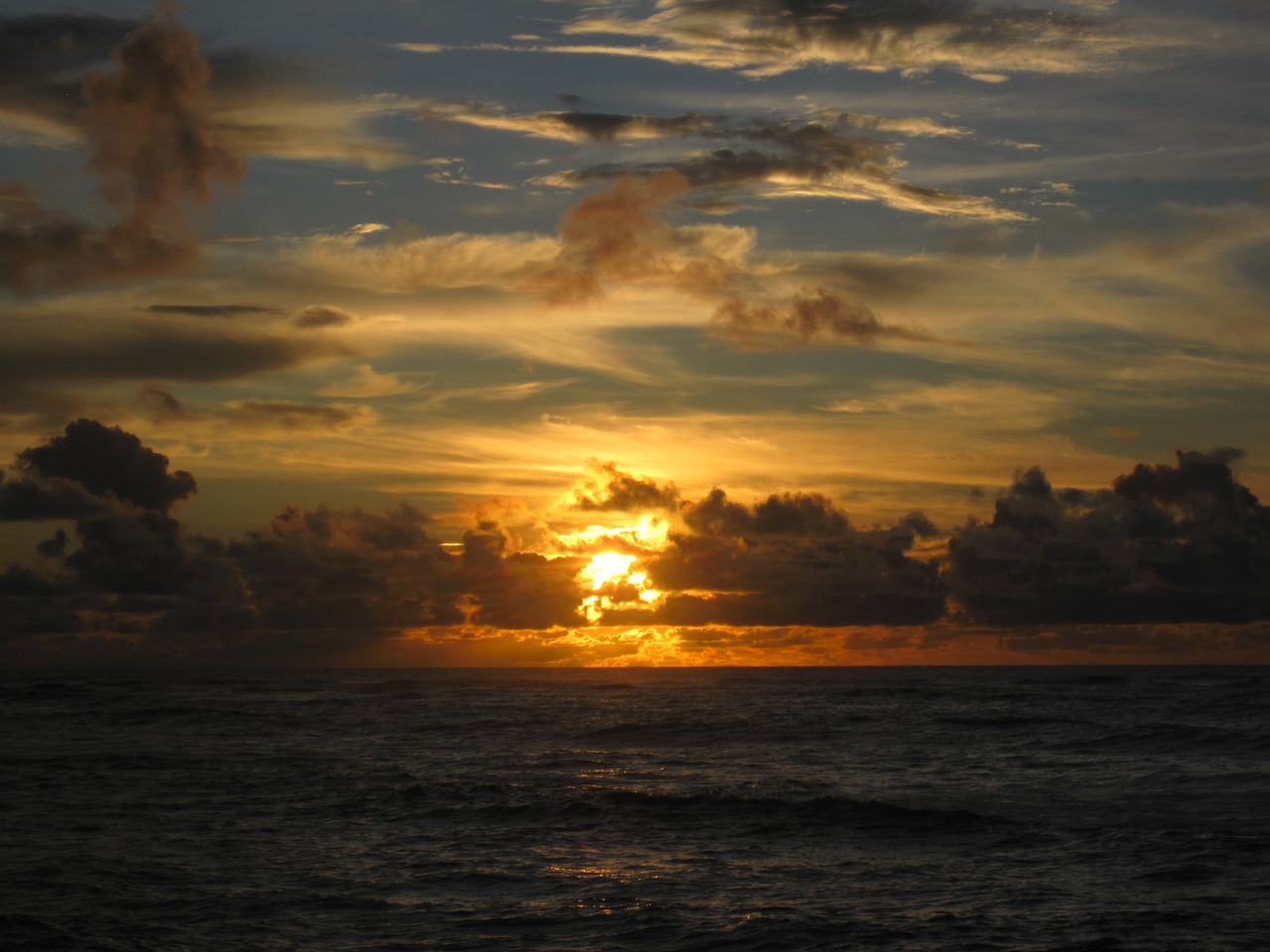 hawaii sunset scenic free photo