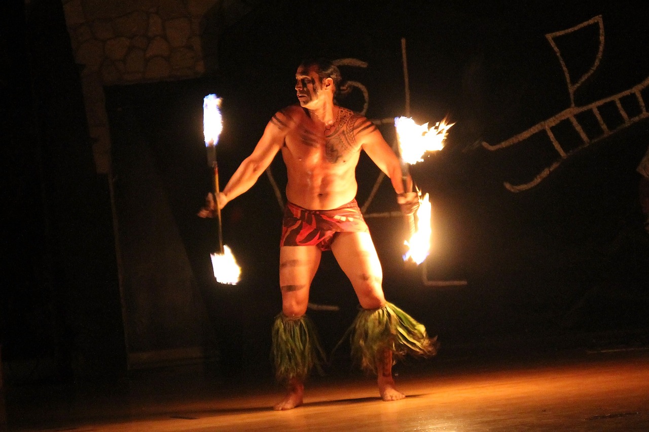 hawaii flame dance fire dance hawaii free photo