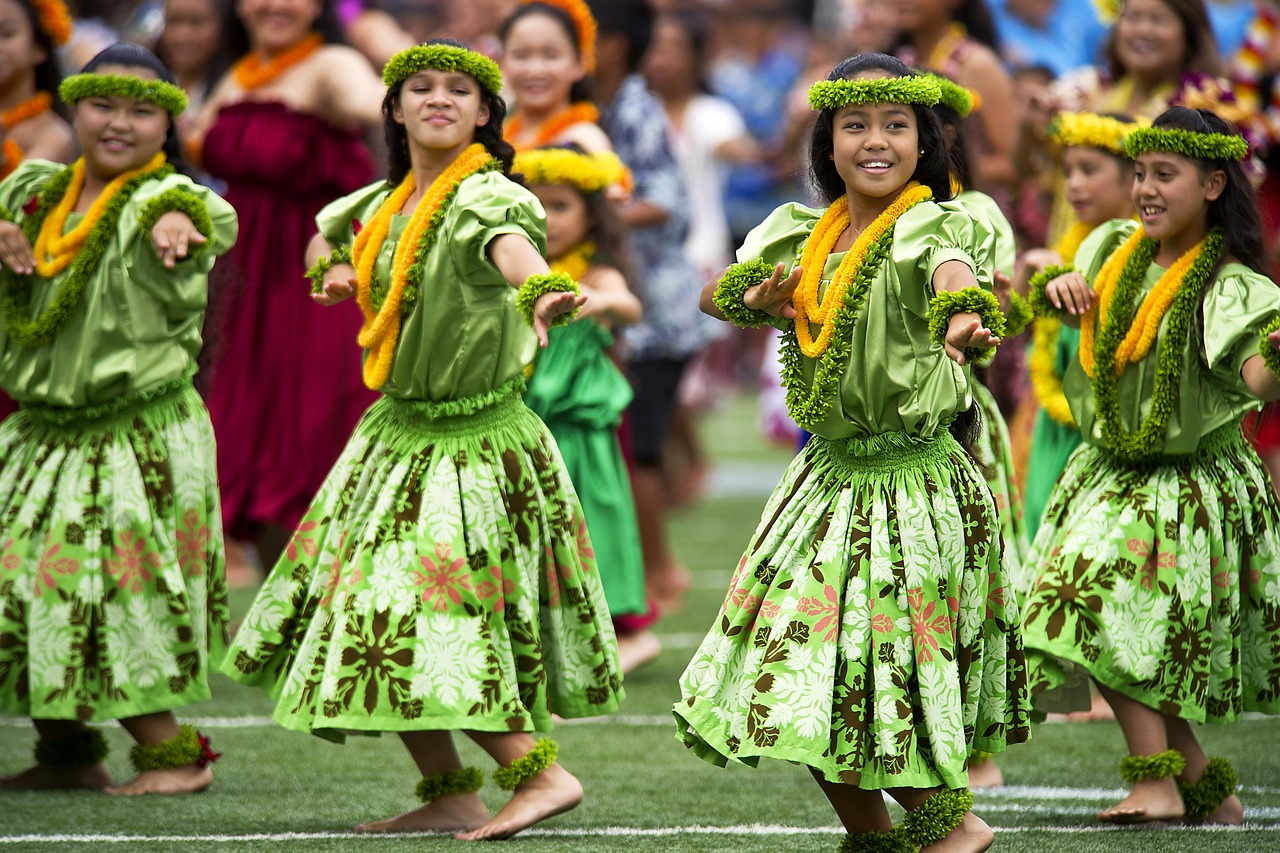 hawaiian hula dancers aloha stadium dod photo free photo