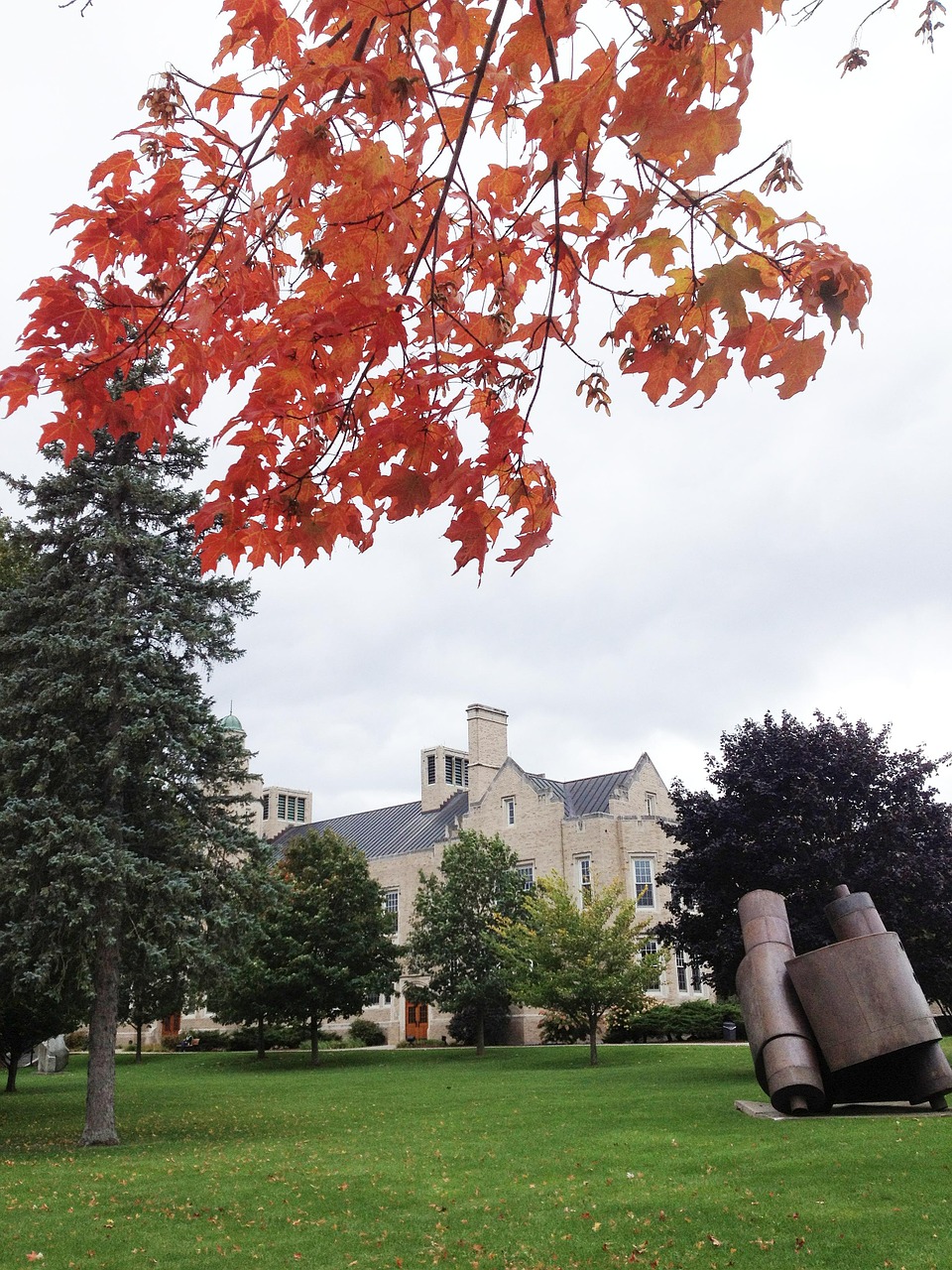 hawkins hall suny plattsburgh autumn free photo