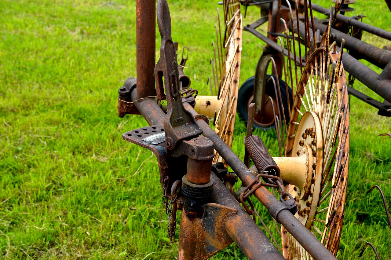 hay tedders detail agricultural machine free photo