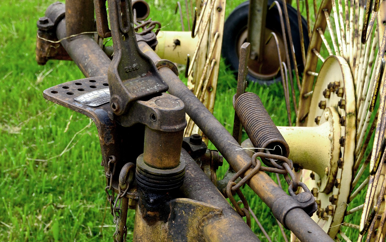 hay tedders detail agricultural machine free photo