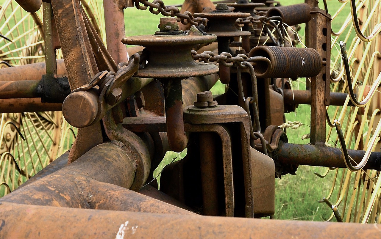 hay tedders detail agricultural machine free photo