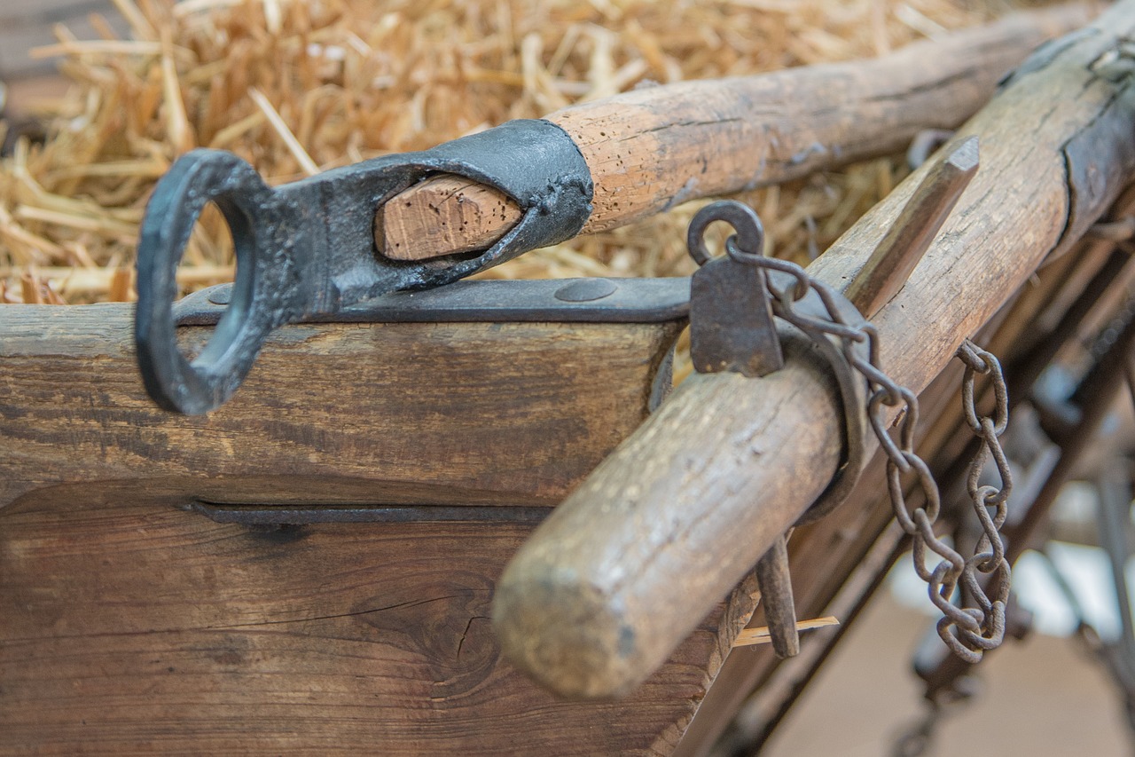 hay wagon wood car antique free photo