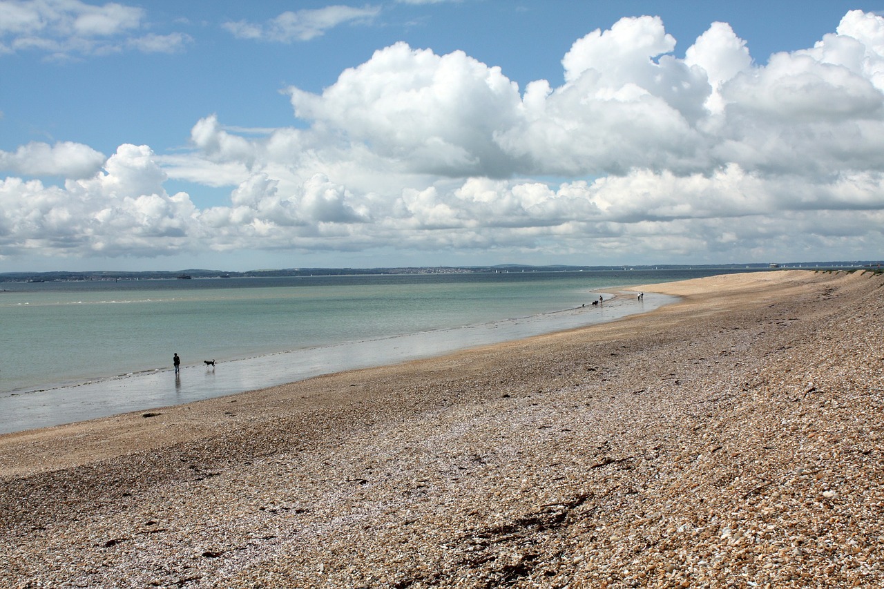 hayling island beach sea free photo