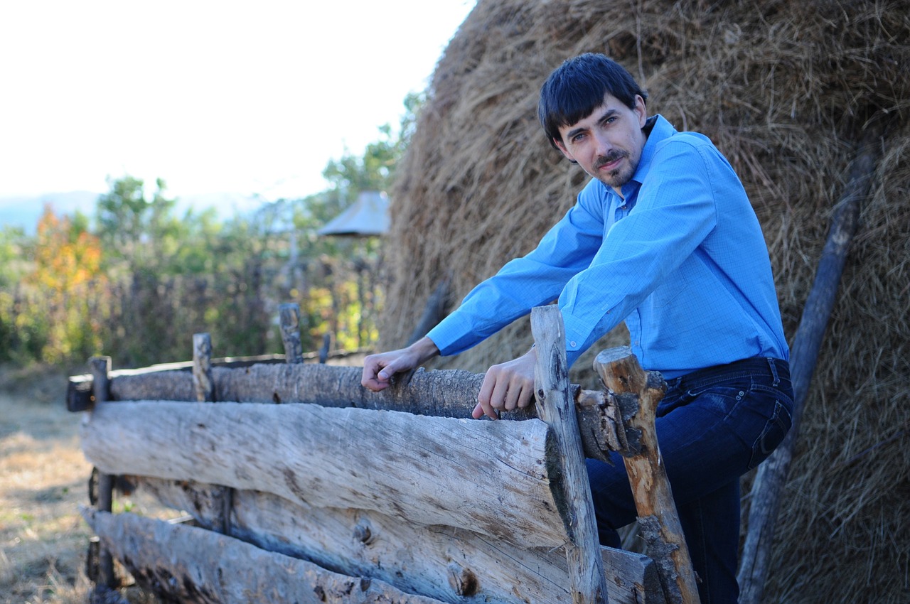 haystack man male free photo