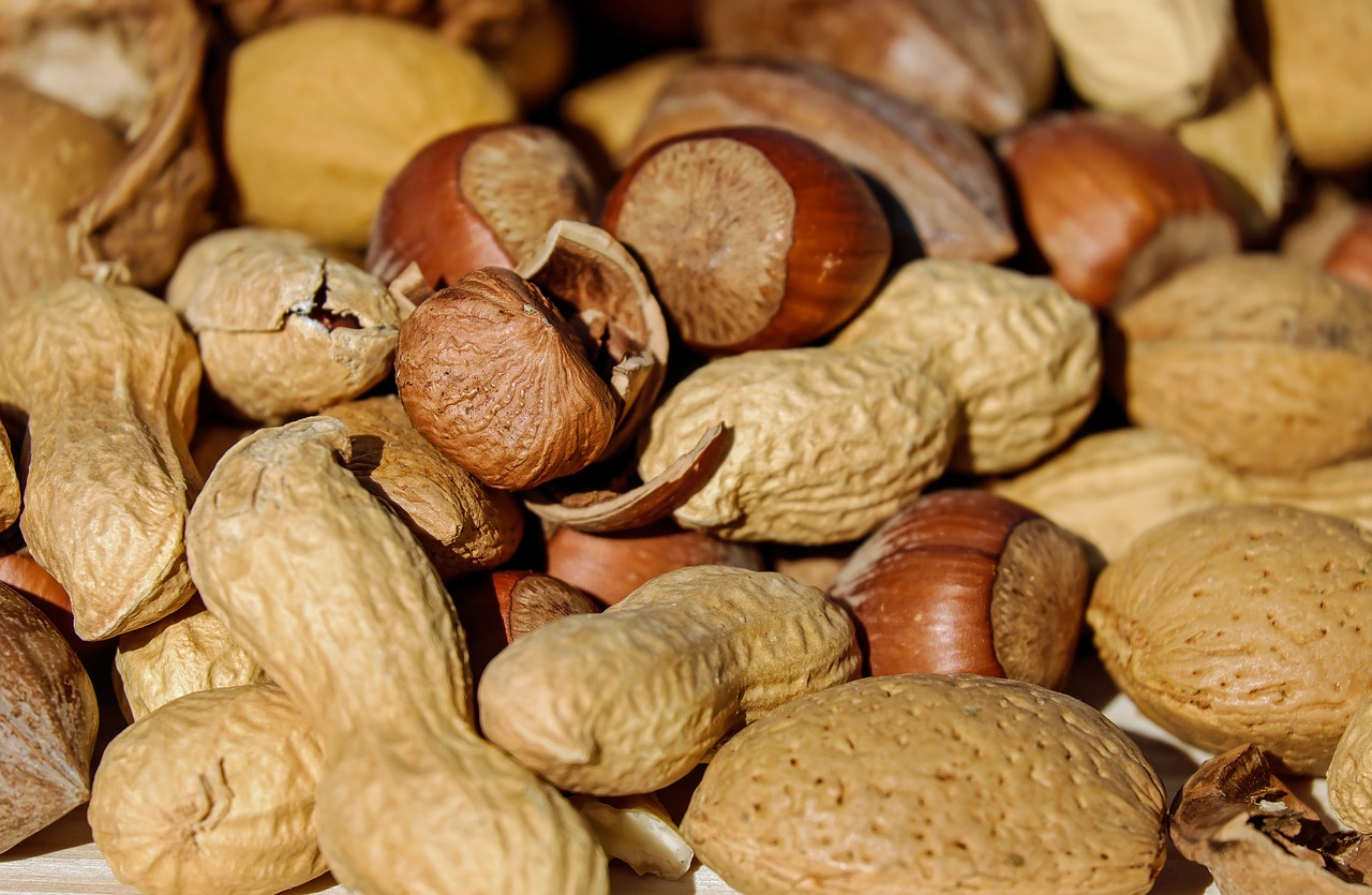 hazelnut peanut almonds free photo