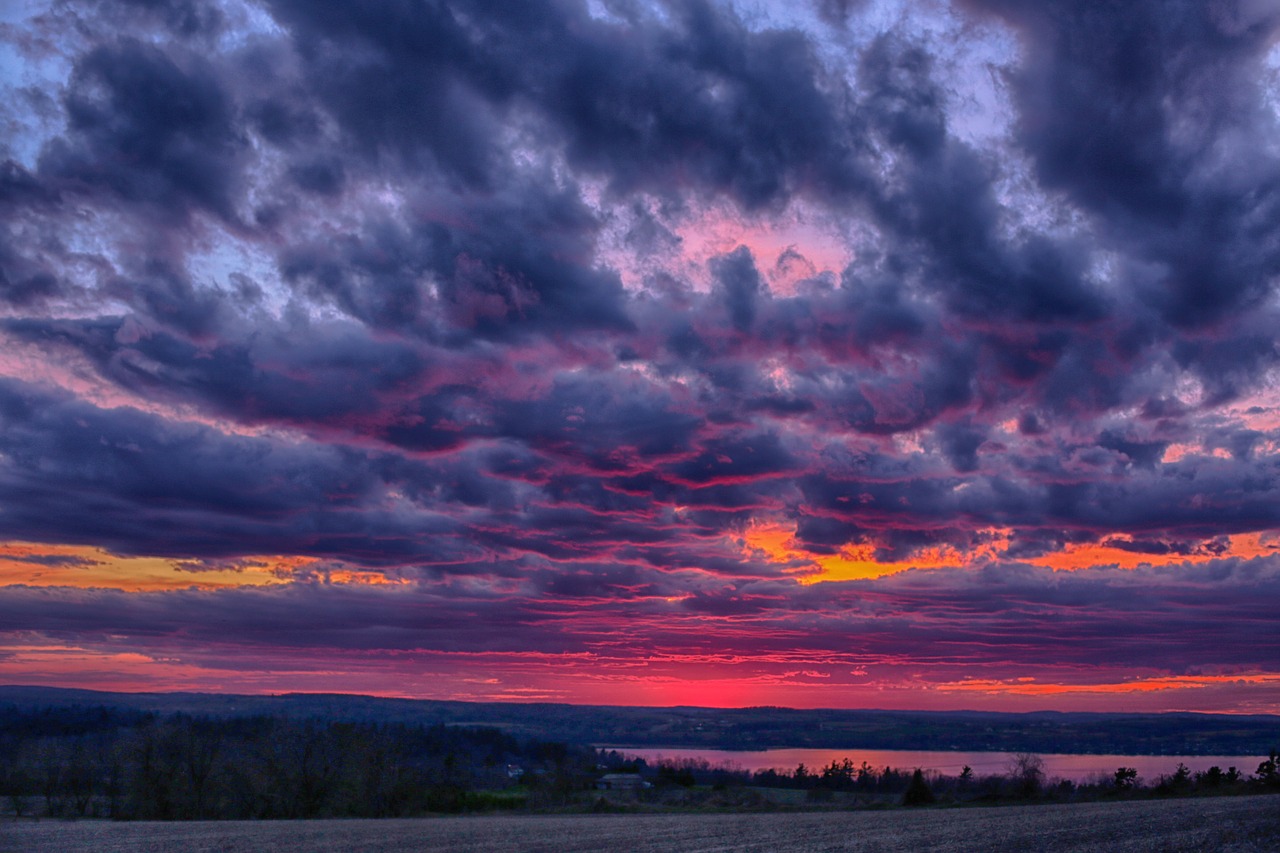 hdr sunset purple free photo