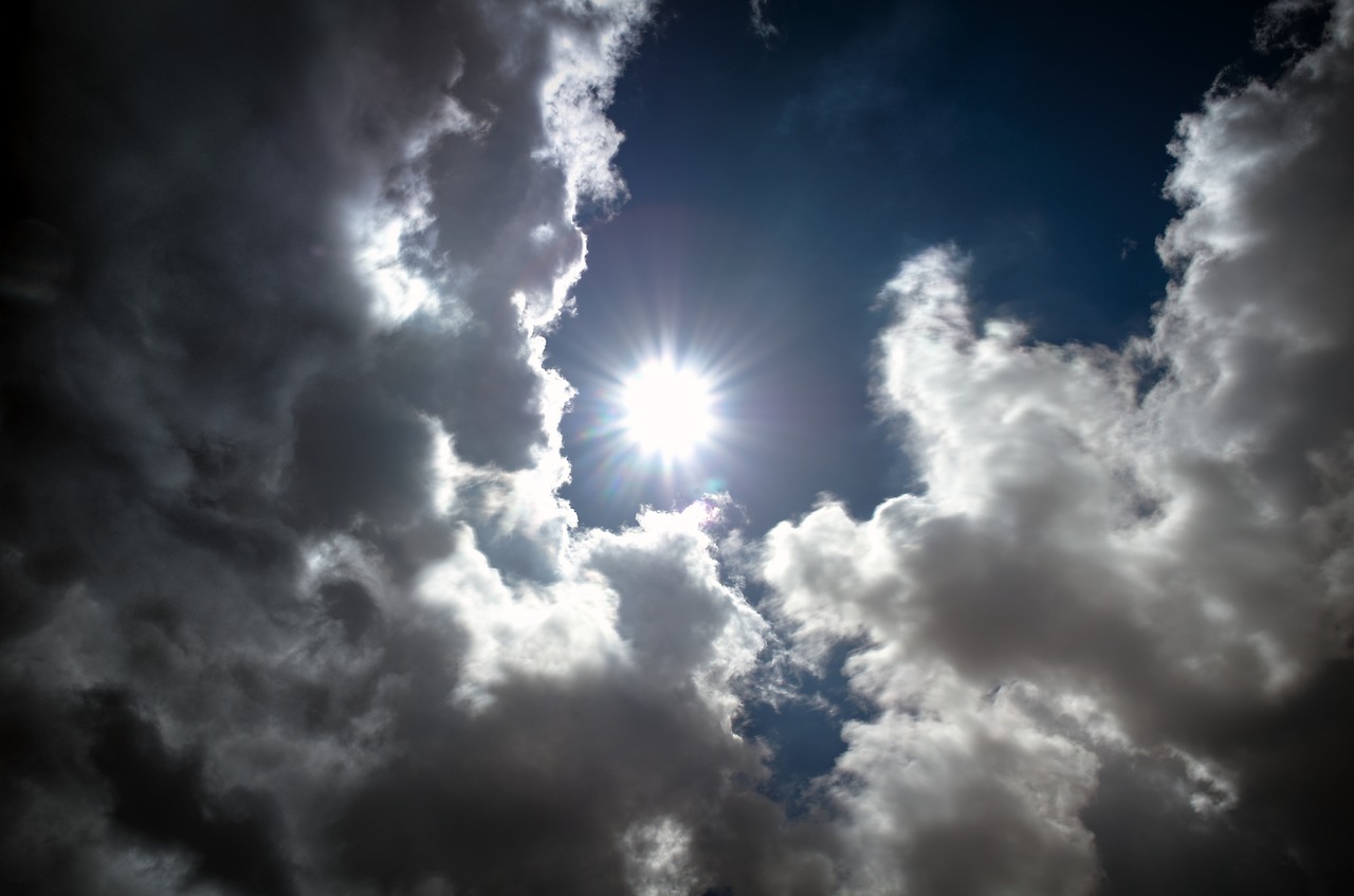 hdr sun clouds free photo