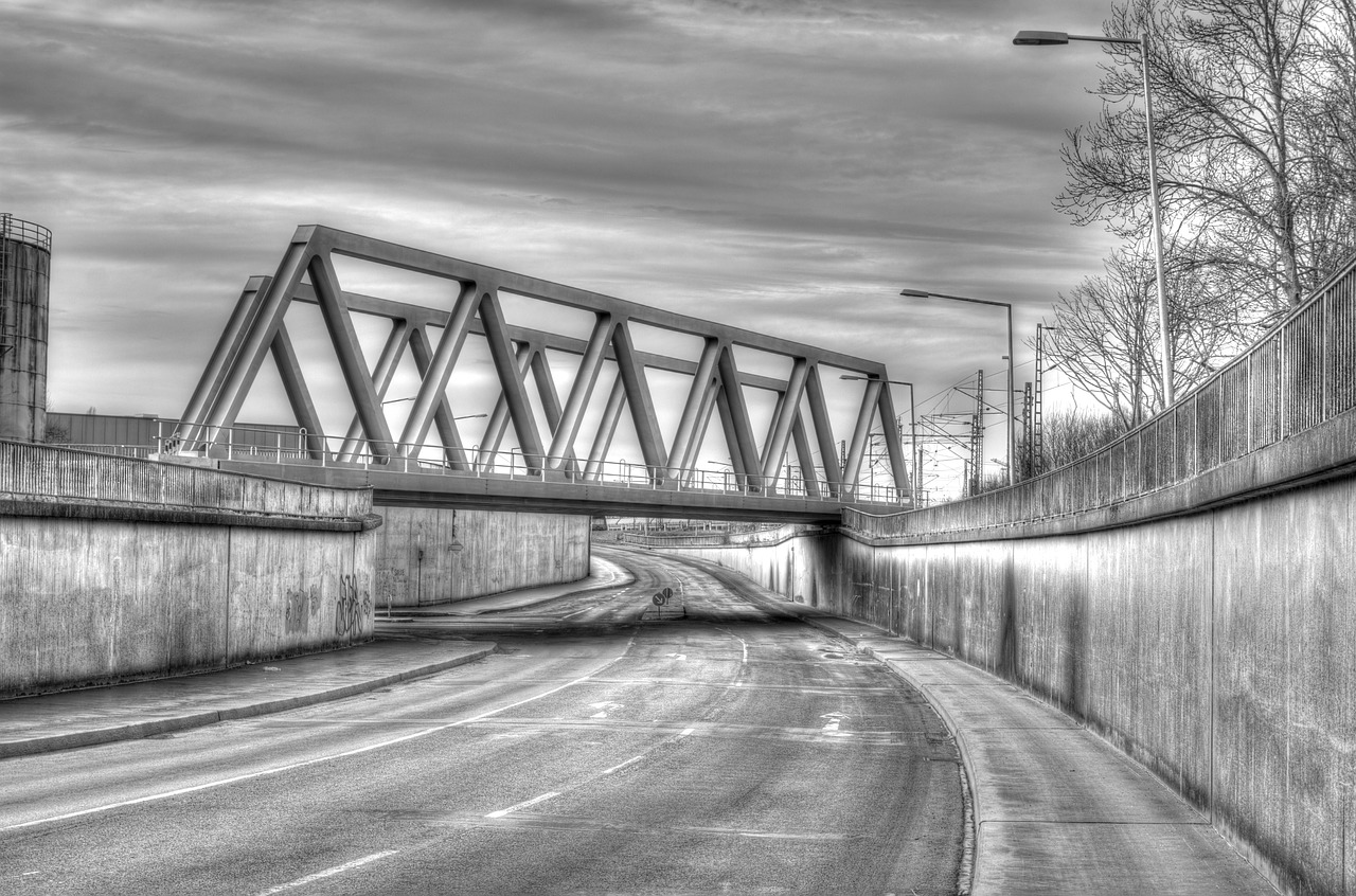 hdr bridge emden germany free photo