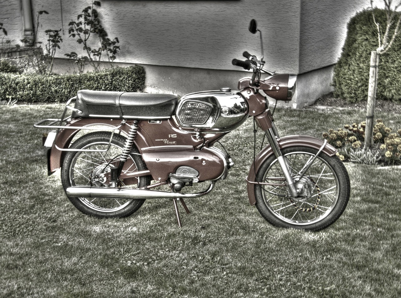 hdr hdr photography moped free photo