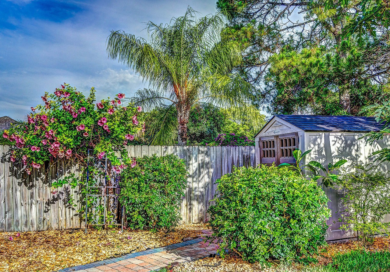 hdr fence shed free photo