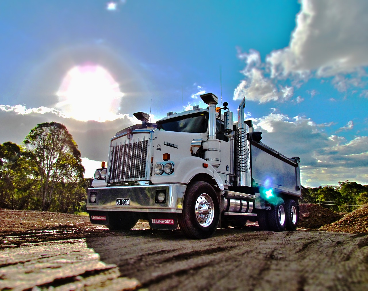 hdr trucks tippers free photo
