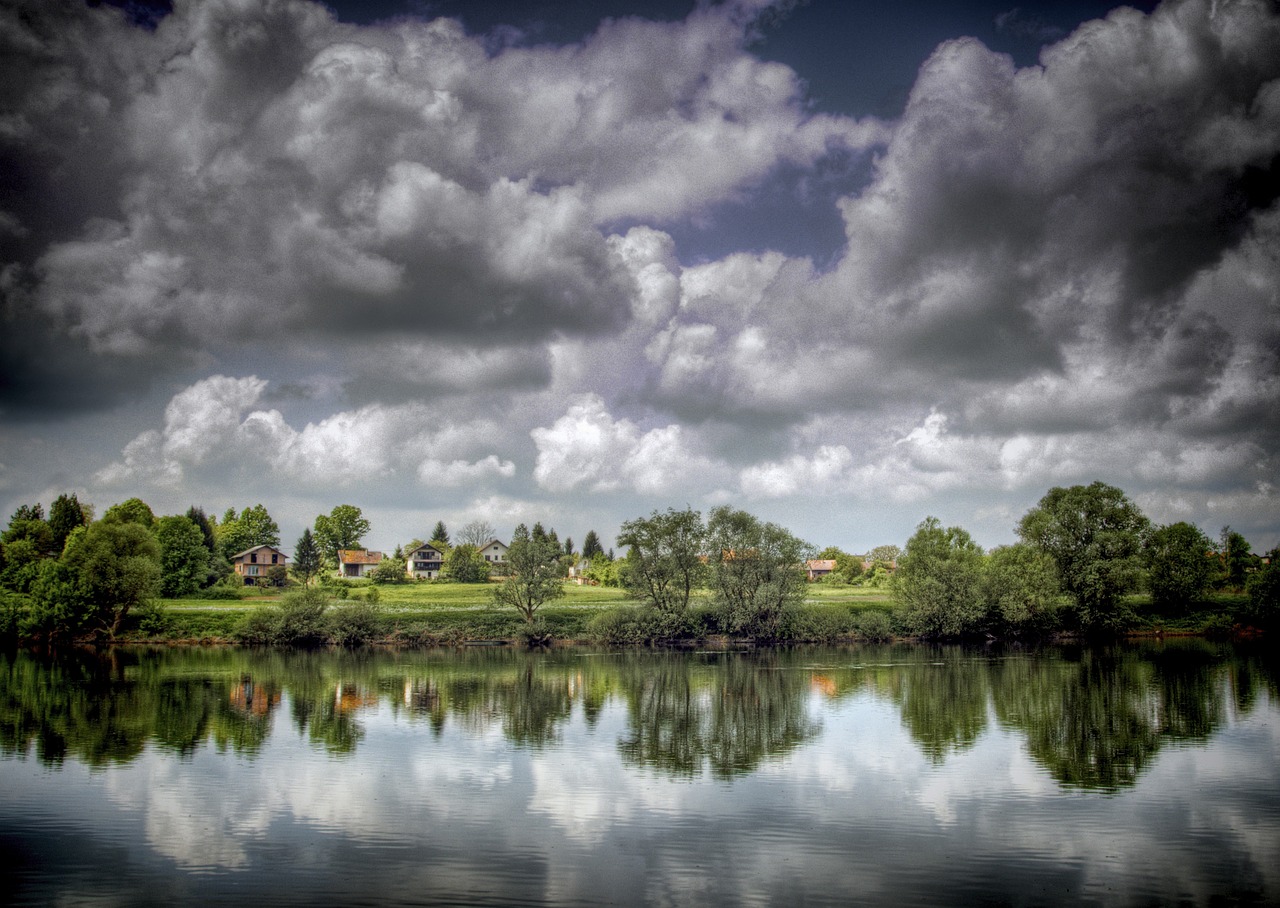 hdr landscape river free photo