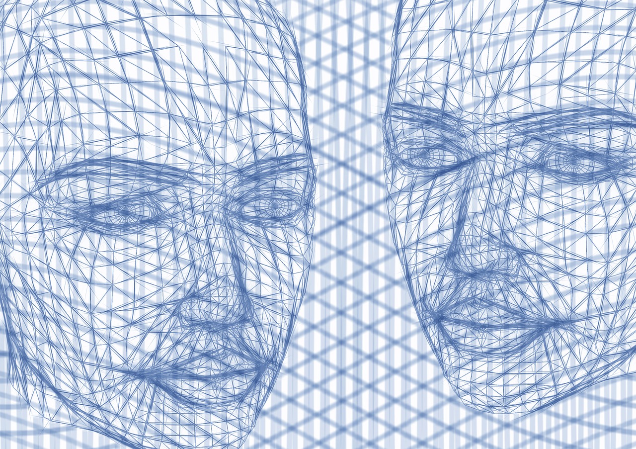 head wireframe face free photo