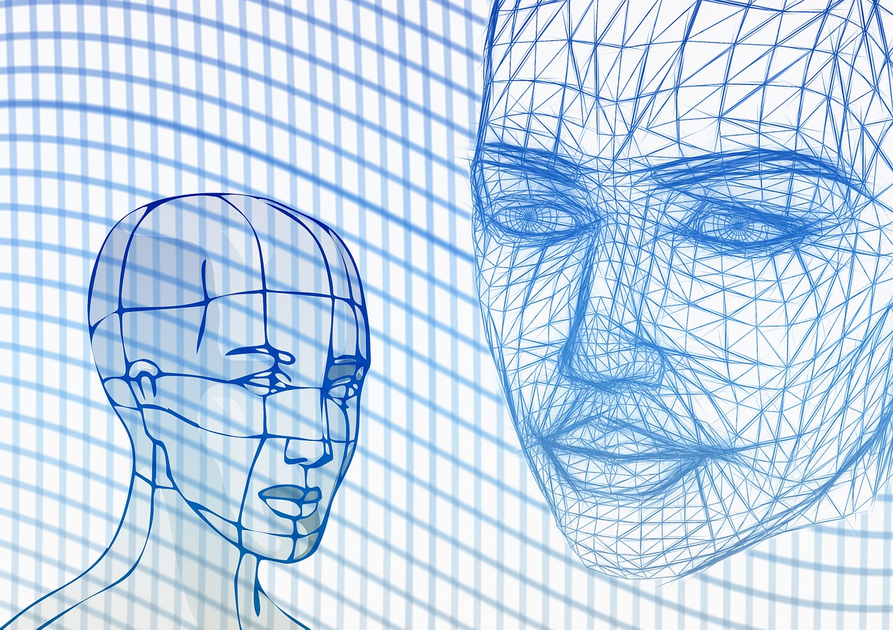 head wireframe face free photo