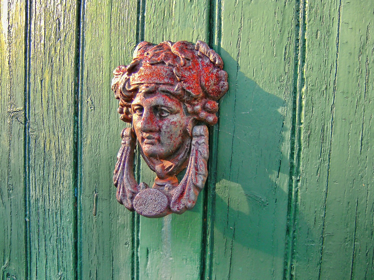 head has ocd door green free photo