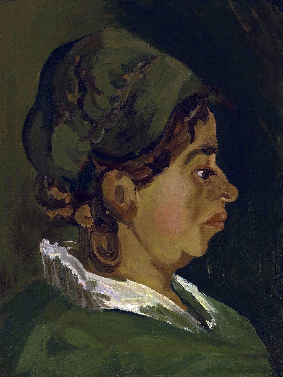 head of a peasant woman right profile van gogh free photo