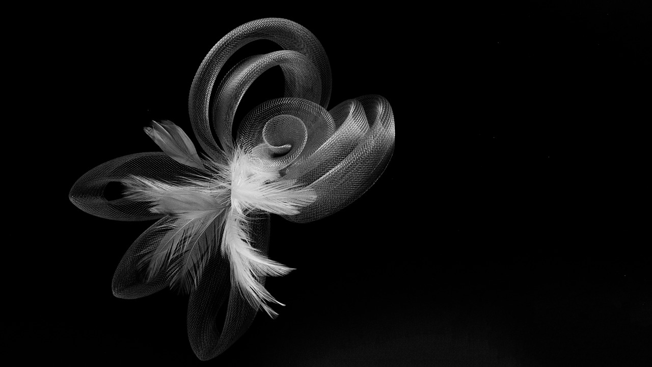 headband flower black and white free photo