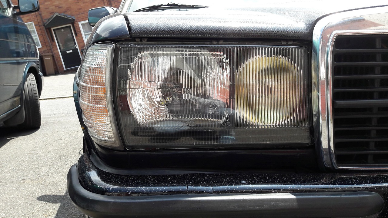 headlight car vehicle free photo