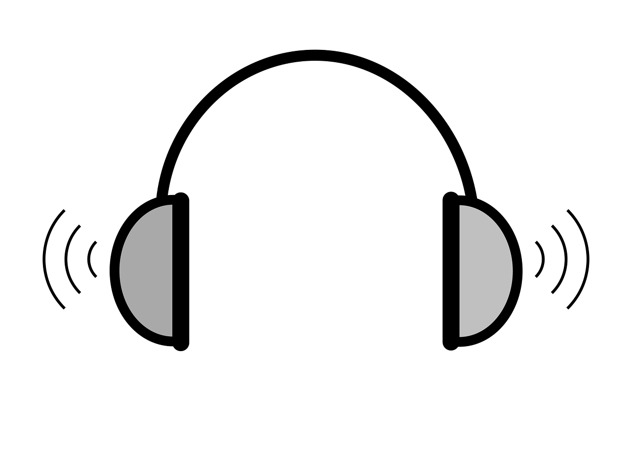 headphones sound grey free photo