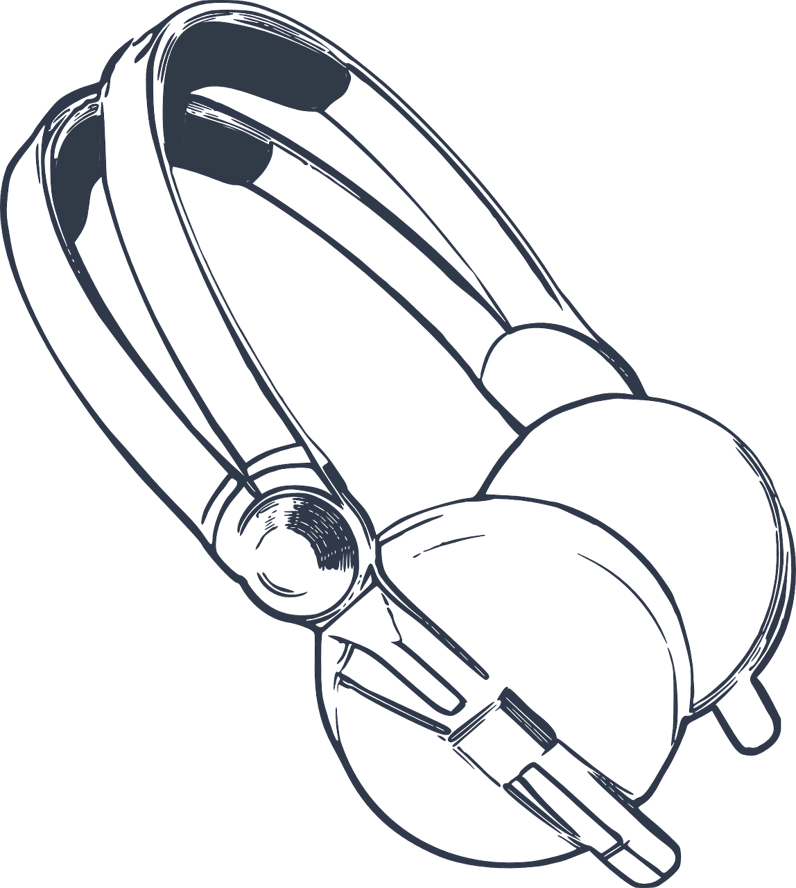 headphones drawn listening free photo