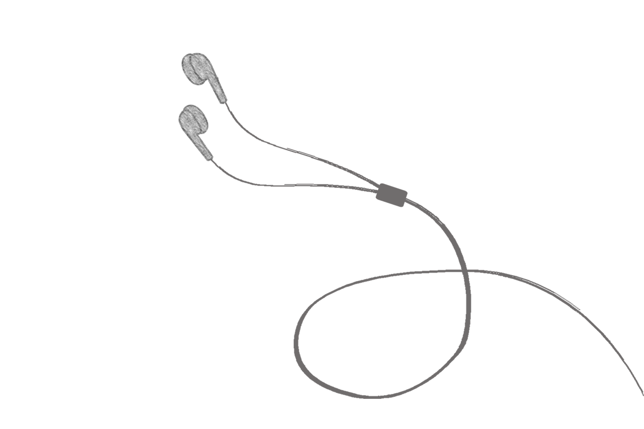 drawings of headphones