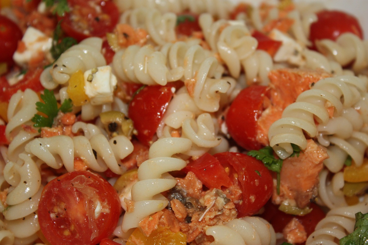 healthy pasta salad free photo