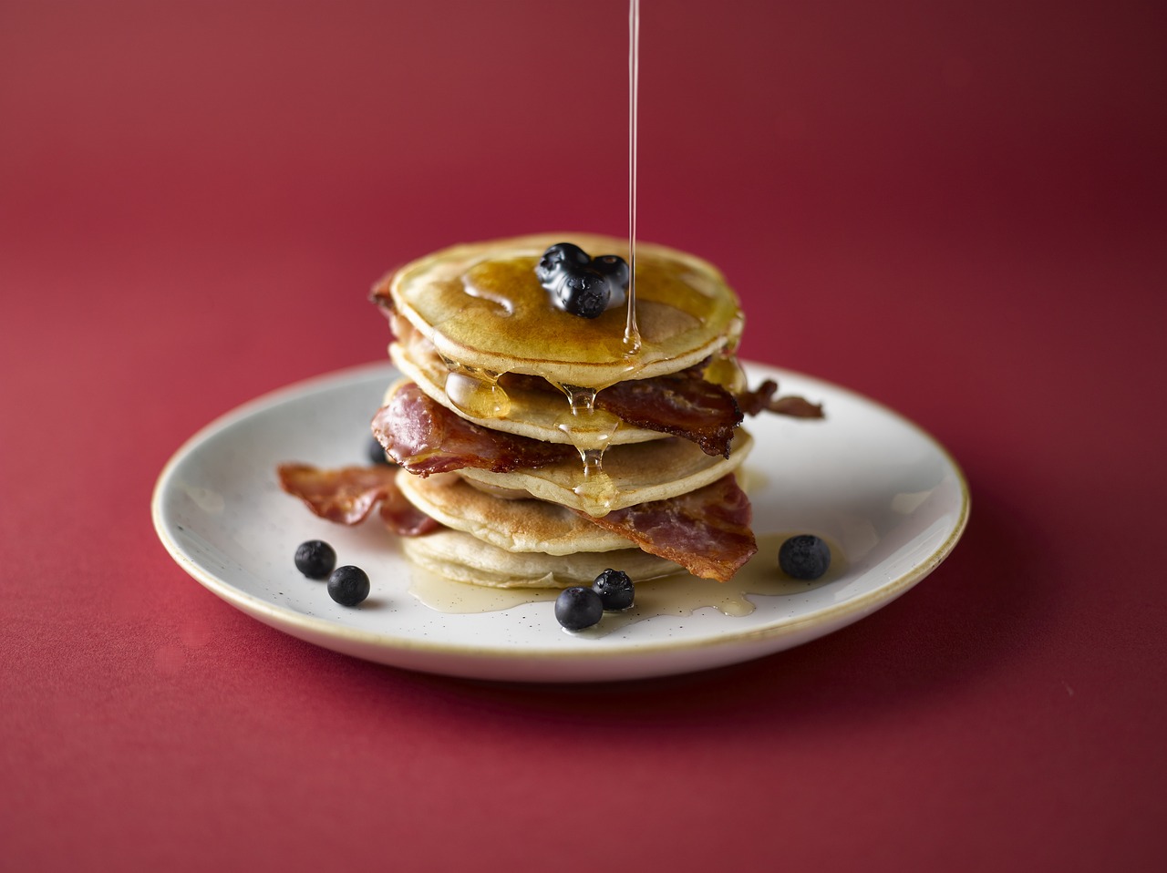 healthy pancake breakfast free photo