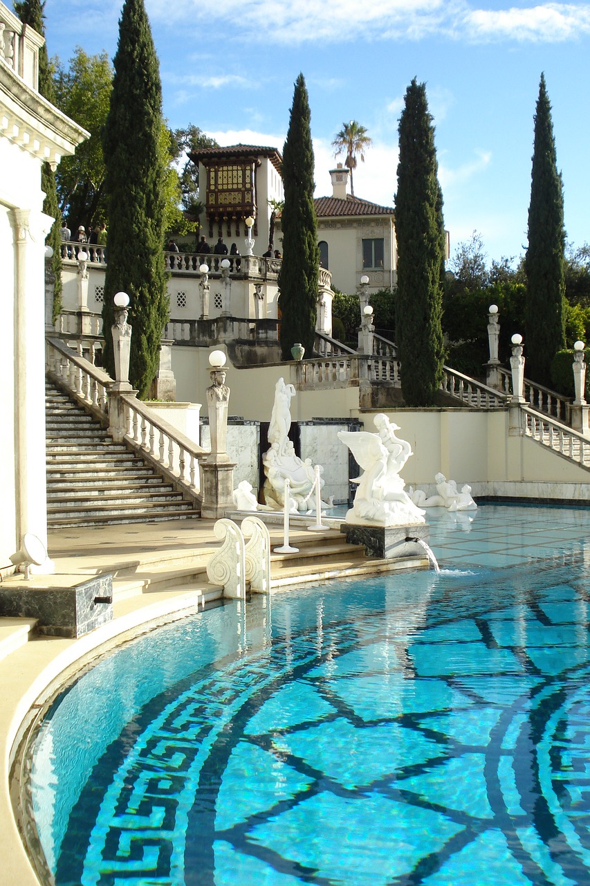 hearst castle architecture historical free photo