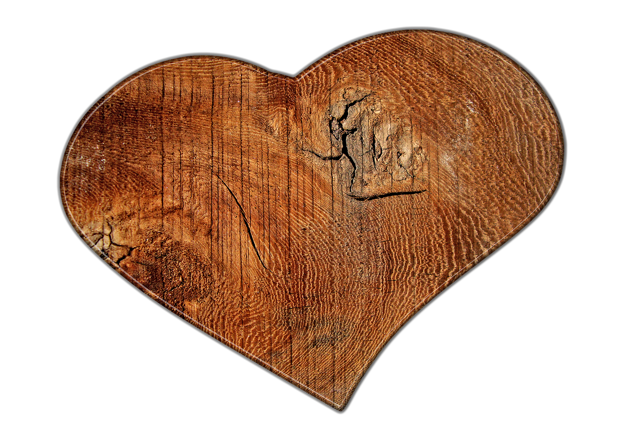 heart love wood free photo