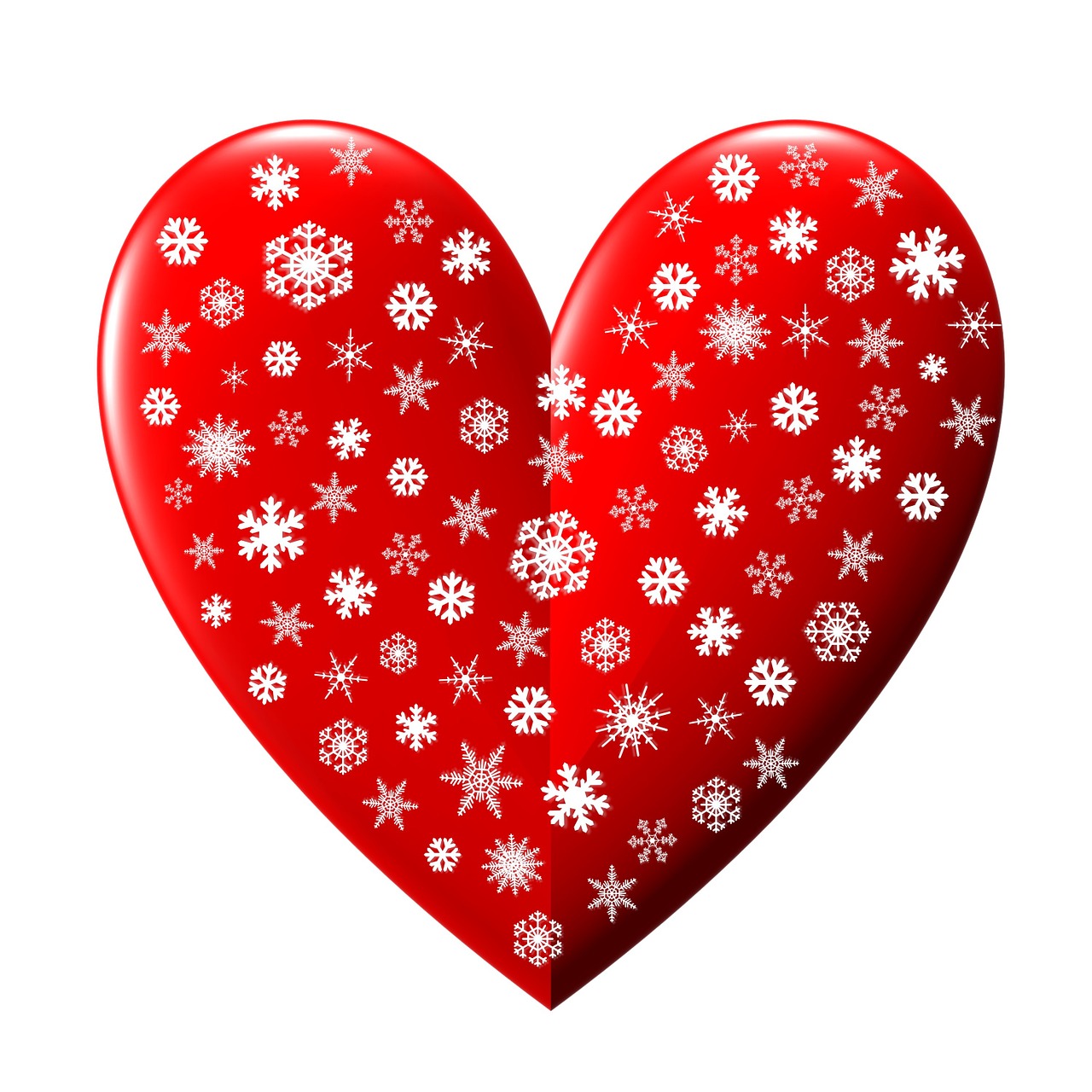 heart snowflakes christmas free photo