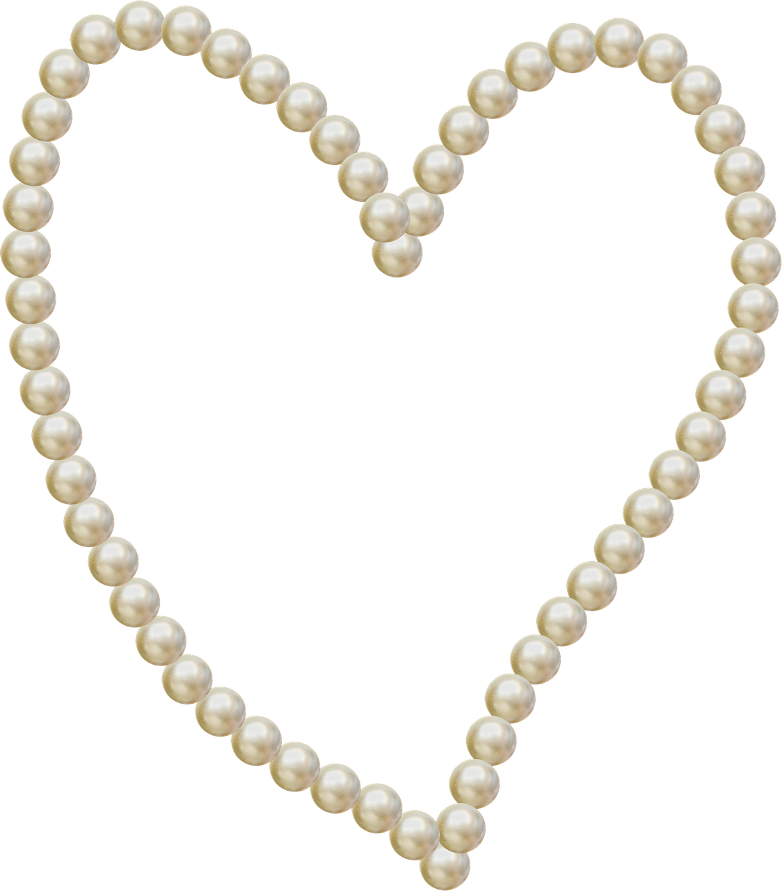 heart pearls frame free photo