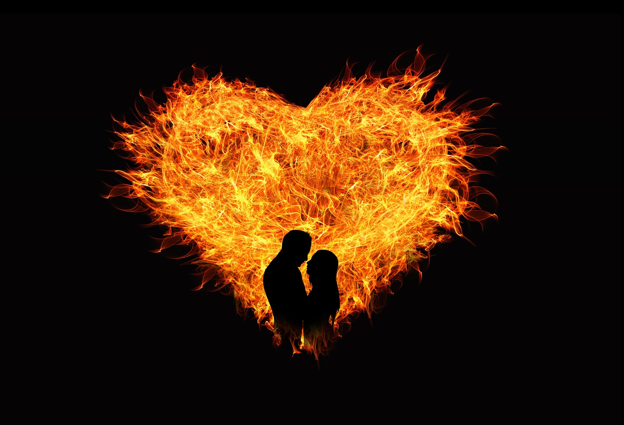 heart love flame free photo
