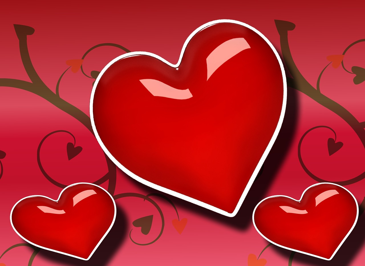 heart red background free photo